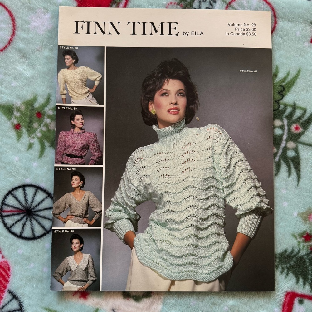 VTG Womens Sweaters Knitting Patterns VTG Crafts Finn Time by Elia No 28